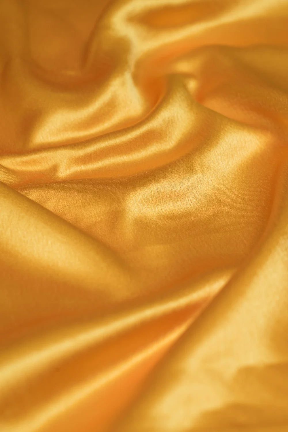 Adaa Bazaar Women's Yellow Ochre Dyed Satin Fabric ₹ 145 Per Metre
